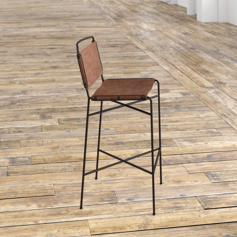 Stoehr Upholstered Counter Stool with Metal Frame, Bar Stool (30.31" Seat Height)