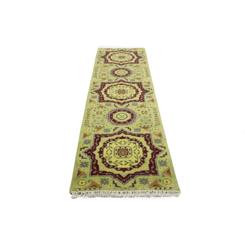 Tapis traditionnel en laine Shynar, Tapis de couloir 2 pi 7 po x 9 pi 7 po