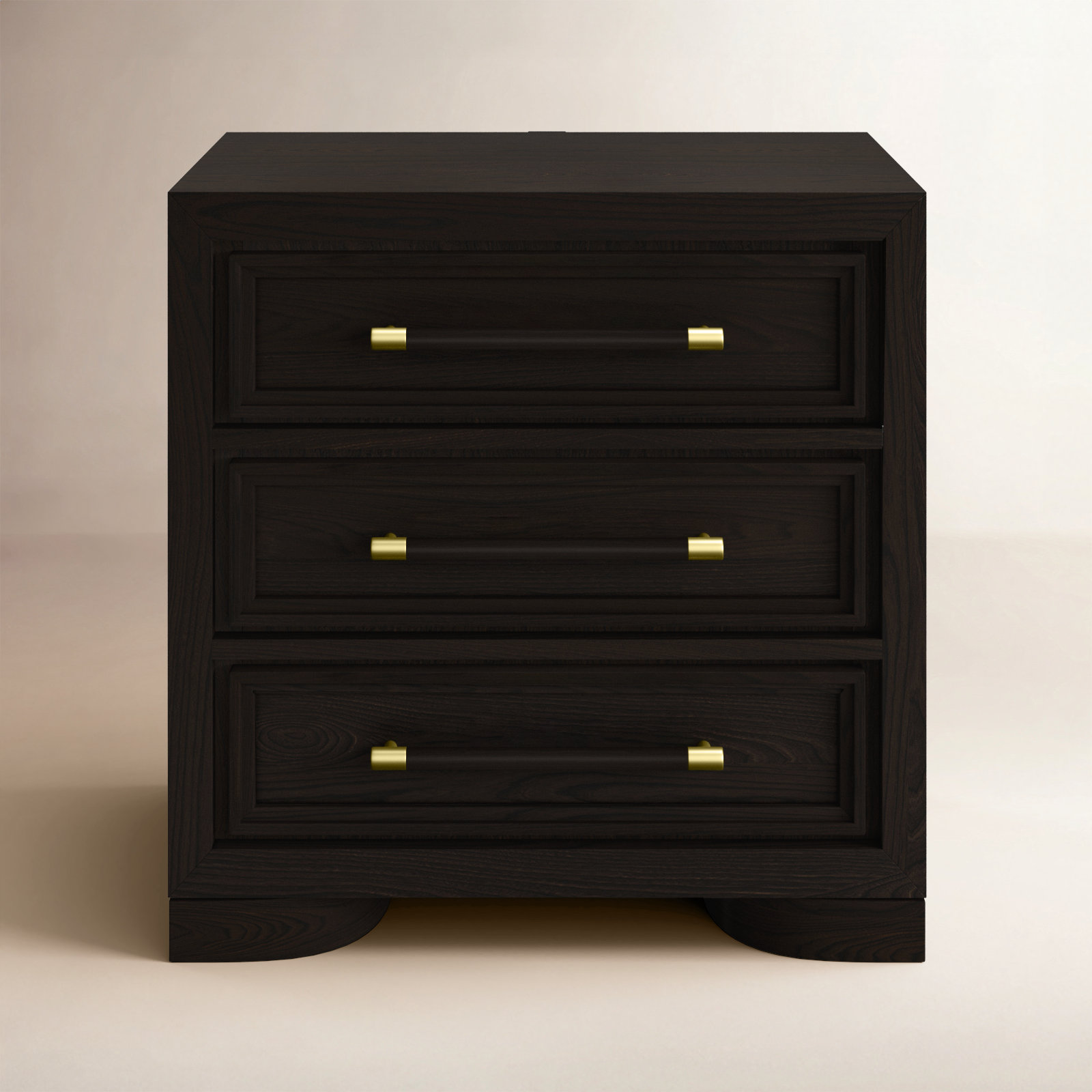 Nina 3-Drawer Oak Nightstand