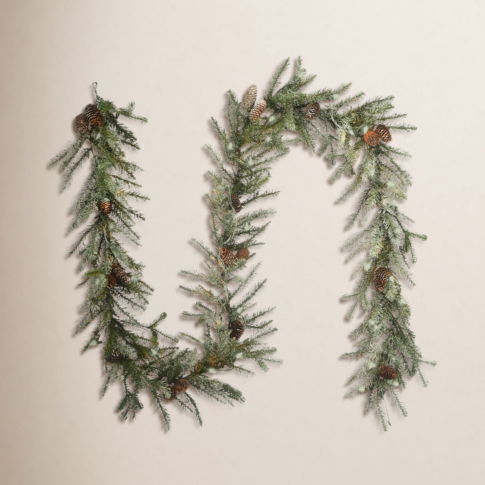 108" Frosted Pre-Lit Morgan Spruce Garland