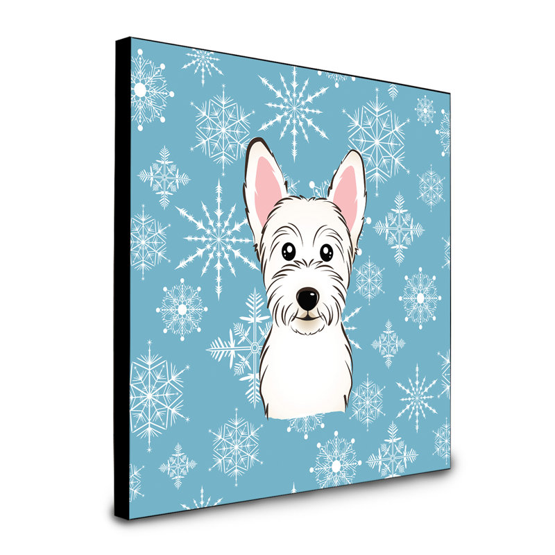 Panneau mural d’art flocon de neige Loula, Westie