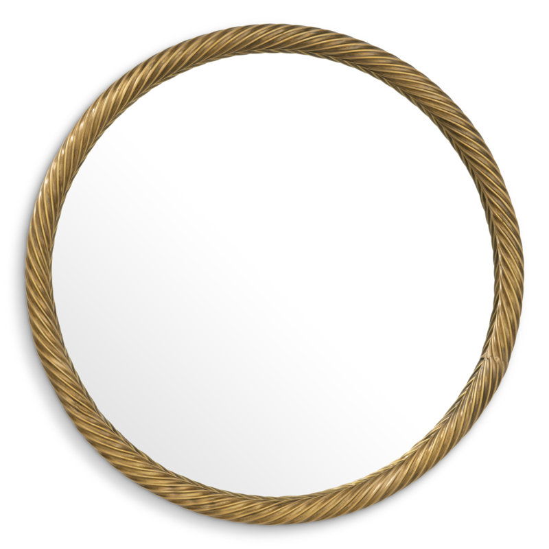 Mirror Salvi Round Vintage Brass Finish