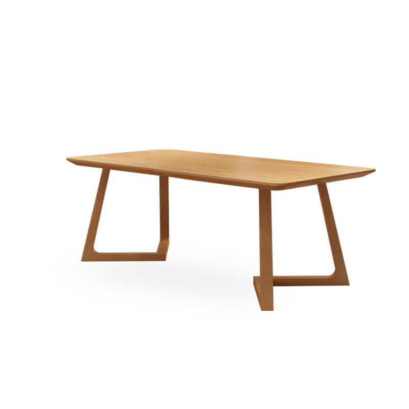 Bureau rectangulaire en bois massif Burlywood, H 29,53 po x l 70,87 po x P 31,5 po