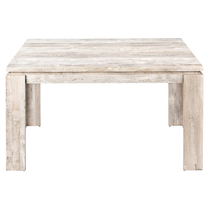 Table de salle à manger rectangulaire de 60 po de style contemporain, aspect taupe, pouvant accueillir 6 sièges, rectangulaire moderne, stratifié beige, pour une utilisation quotidienne