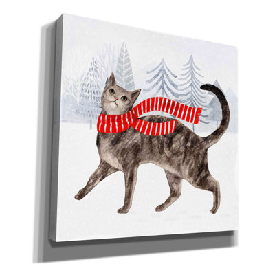 «Christmas Cats & Dogs I» par Victoria Borges, art mural sur toile