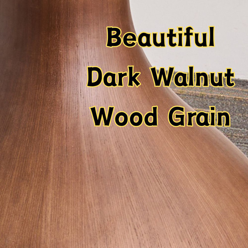 Stable Dining Table For 4, Glossy White, 29.53"H x 47.24"L x 47.24"W, Dark Walnut
