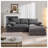 Modern Modular L-shape Sectional Sofa With Chaise-121566186