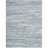 Wool Area Rug in Blue/Ivory