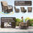3 Pcs Patio Furniture Set With 2-tier Side Table And Cushions For Porch-1356618111