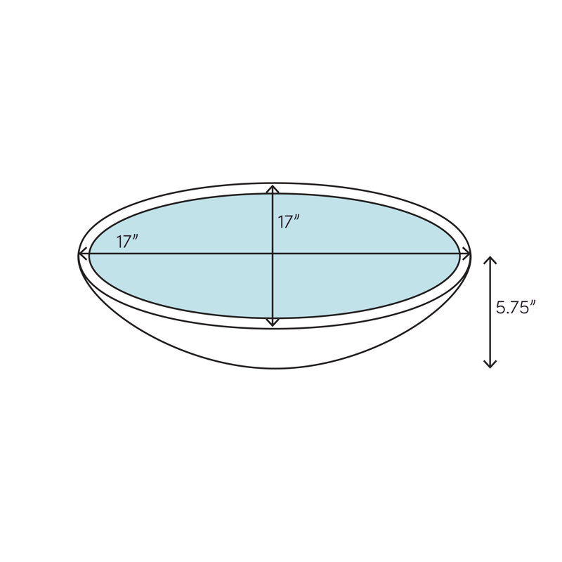 Novatto 17'' Beige Stone Circular Bathroom Sink, Chrome