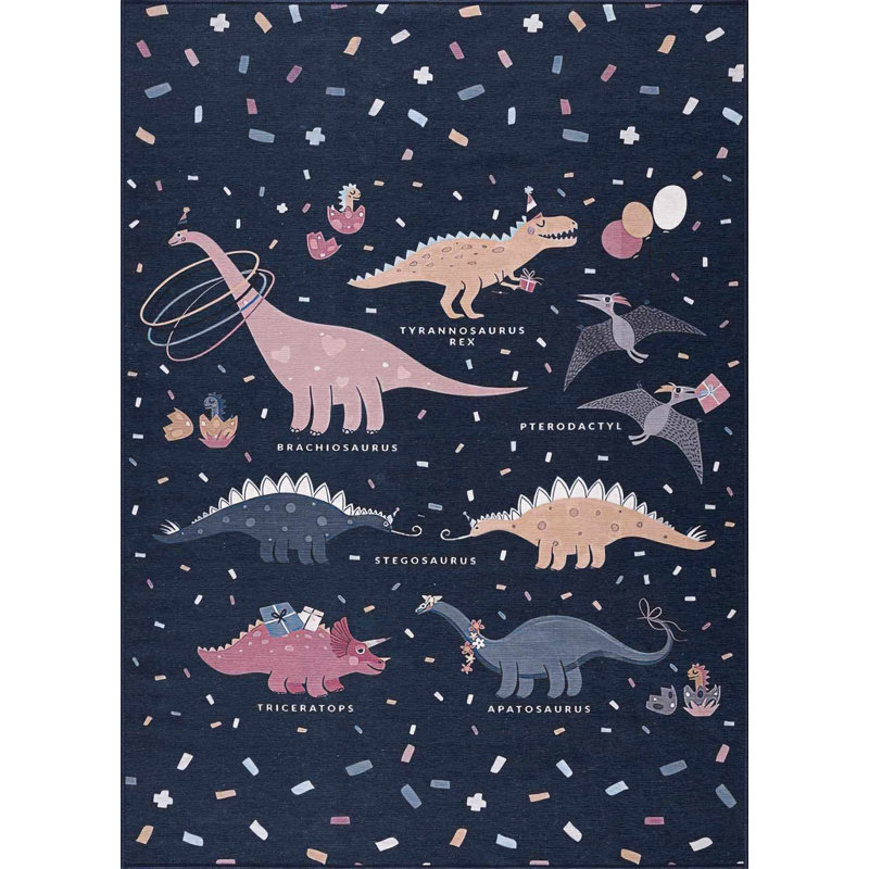 Tapis en polyester tissé à la machine Milne, Rectangle 5 pi 3 po x 7 pi 3 po
