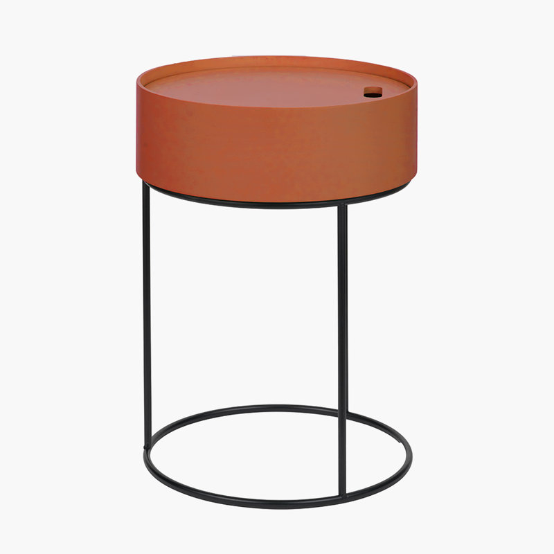Hugo Frame End Table, Tabacco