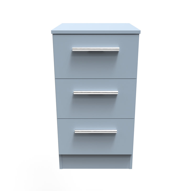 Bhaga 37cm W Manufactured Wood Bedside Table, Denim