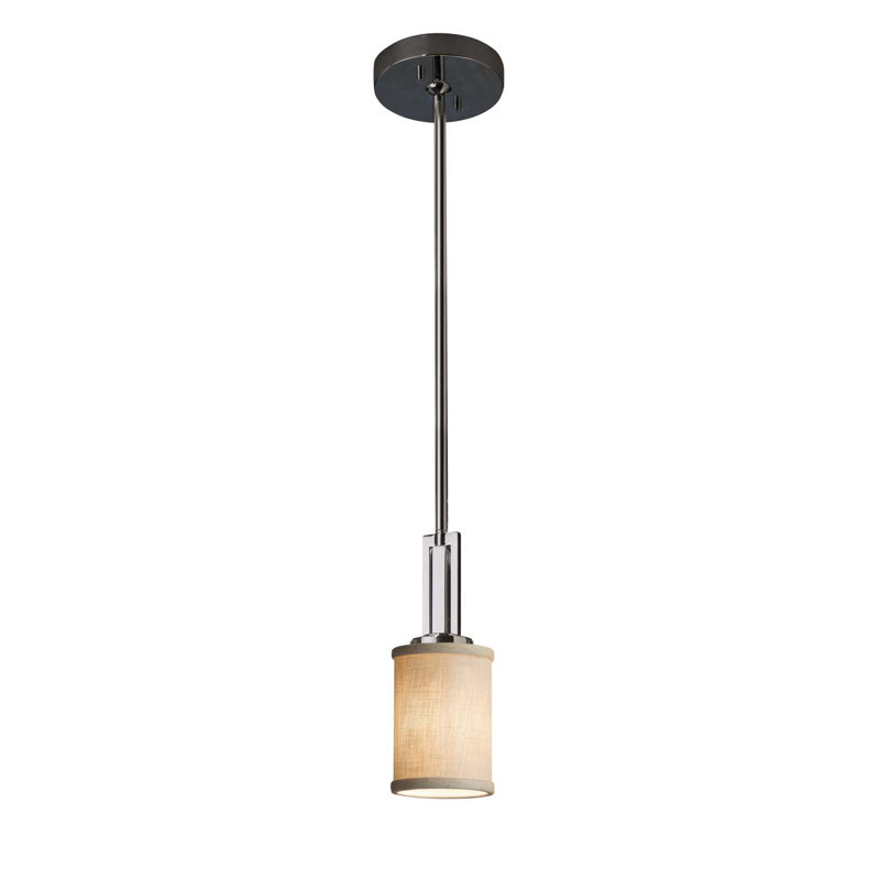 Kenyon 1 - Light Single Pendant, Cream, Polished Chrome, Dedicated LED