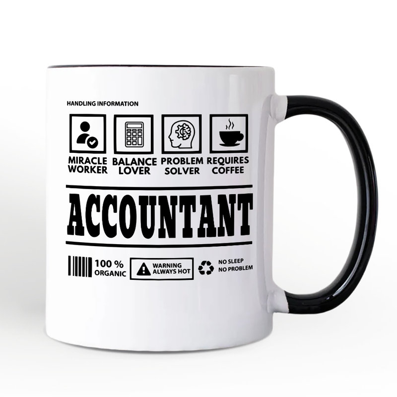 Tasse de compte de la valeur nutritive, cadeau graphique humoristique avec nom personnalisé