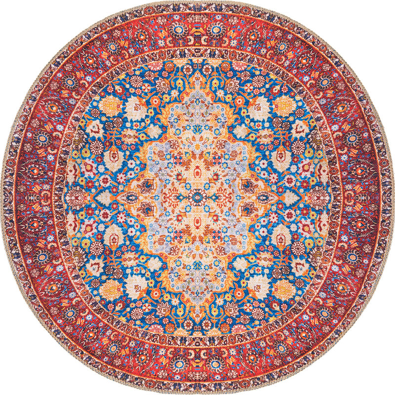 Utin Chenille Oriental Indoor Rug, Round 3'6"
