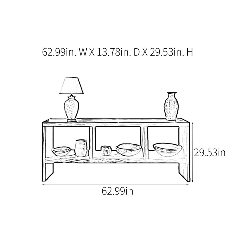 Somerdale, 29.53" H x 62.99" W x 13.78" D