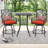 Jayc 2 - Person Square Outdoor Patio Bar Dining Sets with Cushions, Outdooor 3 Pieces Bar Height Dining Set with Swivel Chairs & Metal Slat Table
