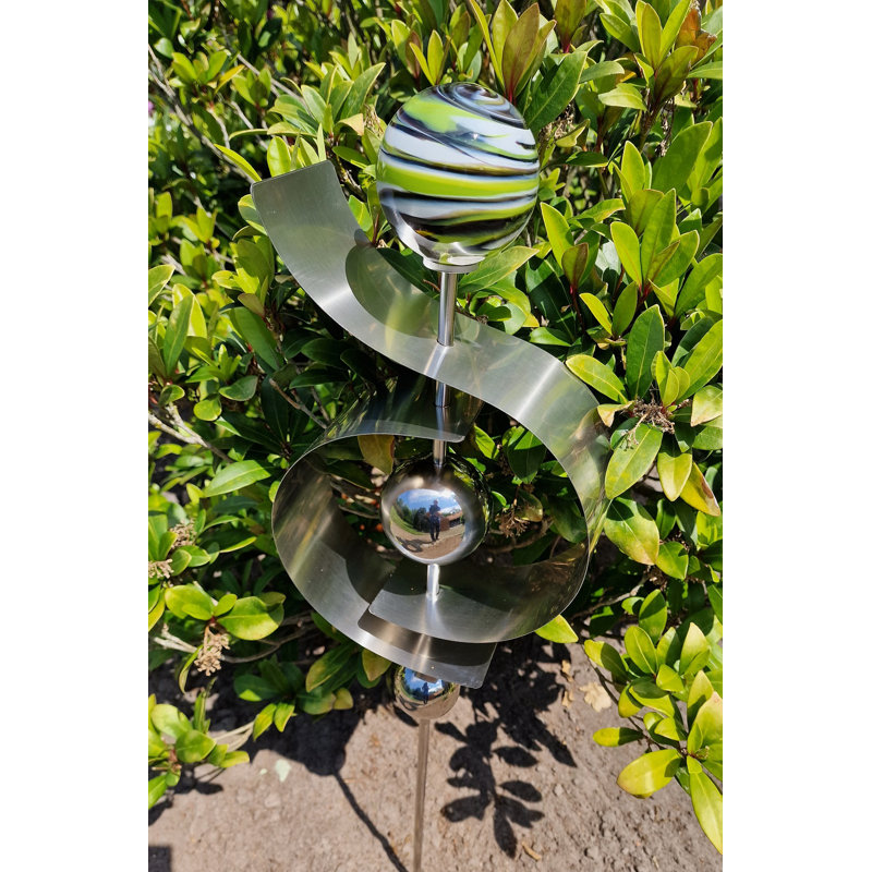Rufous Metal Abstract Gazing Ball