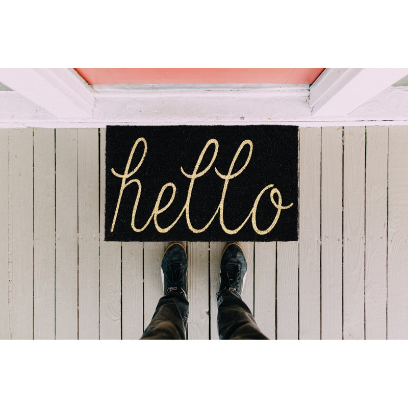 Epes Non-Slip Outdoor Doormat, Black