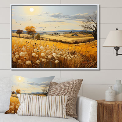 Countryside Rustling Wheat Field IV - Landscapes Canvas Wall Art
