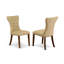Ensemble de table et chaises de cuisine 7 pièces composé d'une table rectangulaire en bois avec rallonge amovible et 6 chaises Parsons en tissu brun, patiné Jacobean-1814379820-1814379823-1814379829