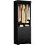 Système de placard autoportant avec 3 tiroirs, garde-robe avec tablettes réglables et tringle, noir-1052269301