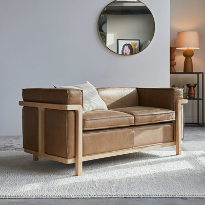 Cobbelwood 61.42'' Leather Loveseat