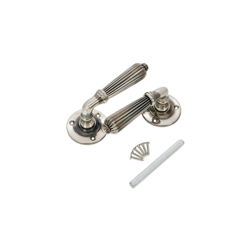Regency Door Handle, Aged Nickel