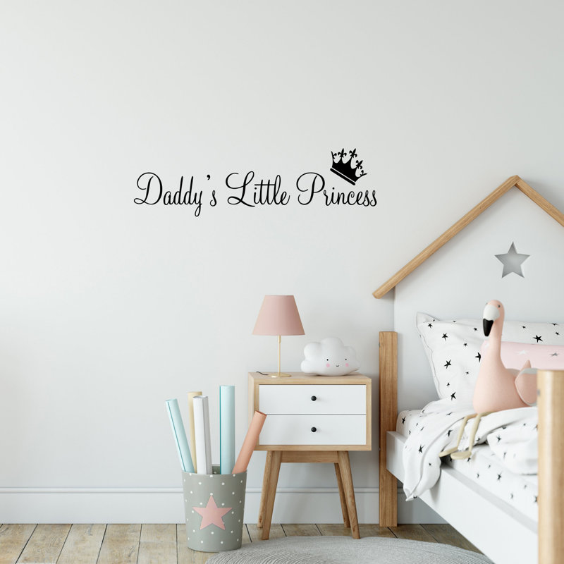 Décalcomanie murale little princess daddy Hunsaker, 10 x 36