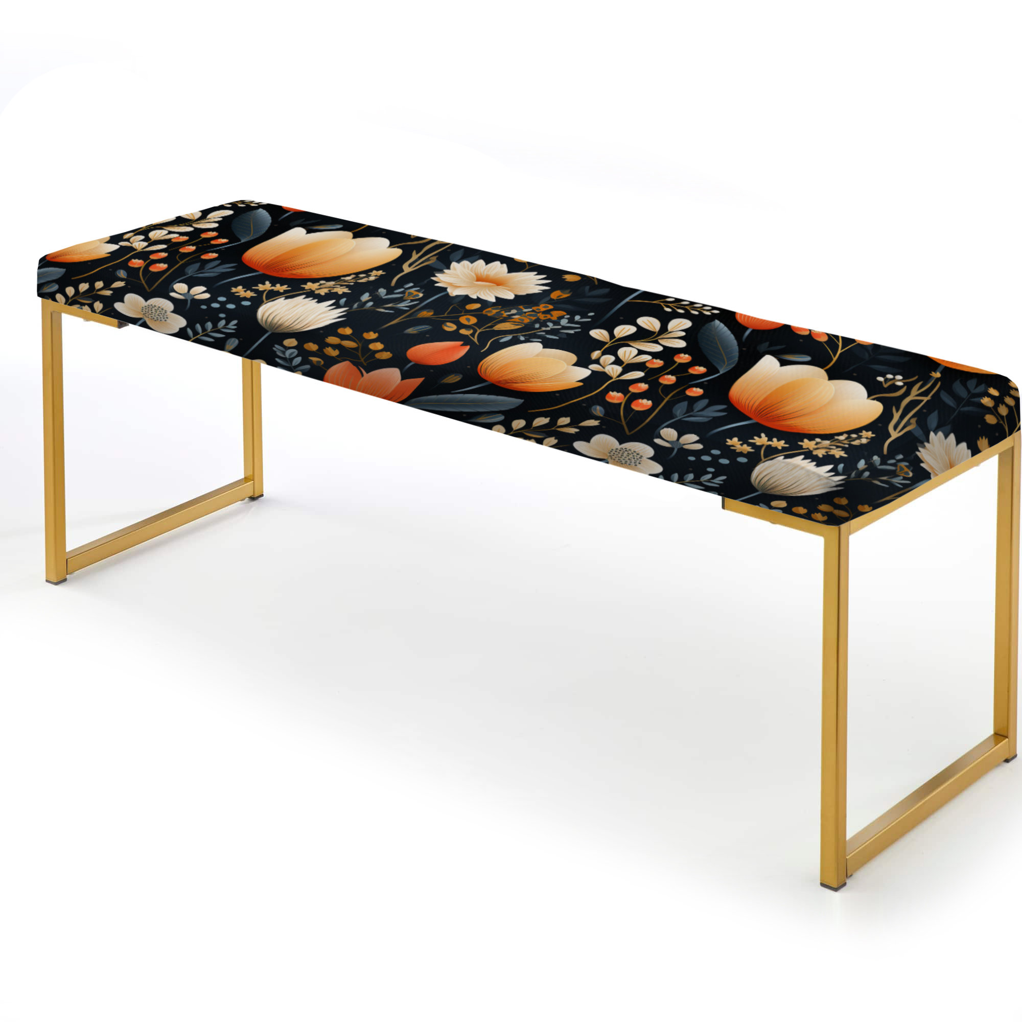 Design Art Farmhouse Playful Oasis Floral Pattern - Floral Upholstered ...