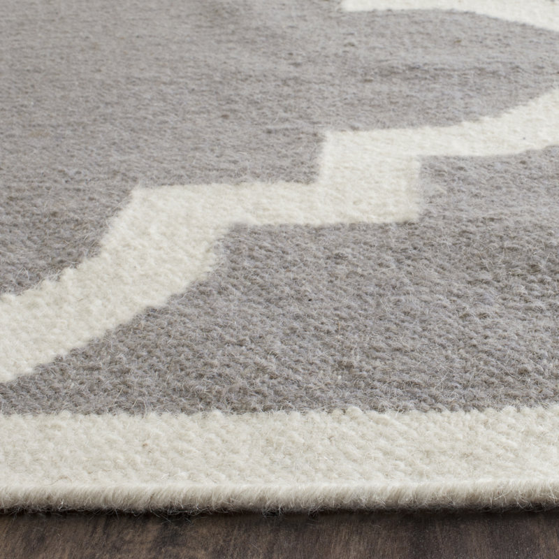 Capirano Geometric Wool Hand Woven Area Rug, Rectangle 183 x 274 cm