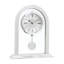 Roman Numeral Metal Quartz movement / Crystal Tabletop Clock in Silver