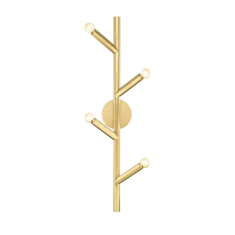 Oaks Wallchiere, Brushed Brass