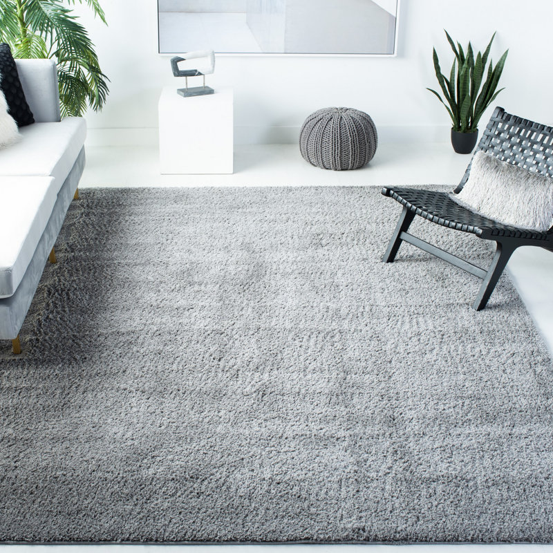 August Shag 500 Performance Solid Color Rug, Rectangle 9' x 12'