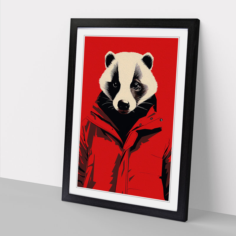 Single Picture Frame Print on Wood, Black Framed, 34cm H x 25cm W