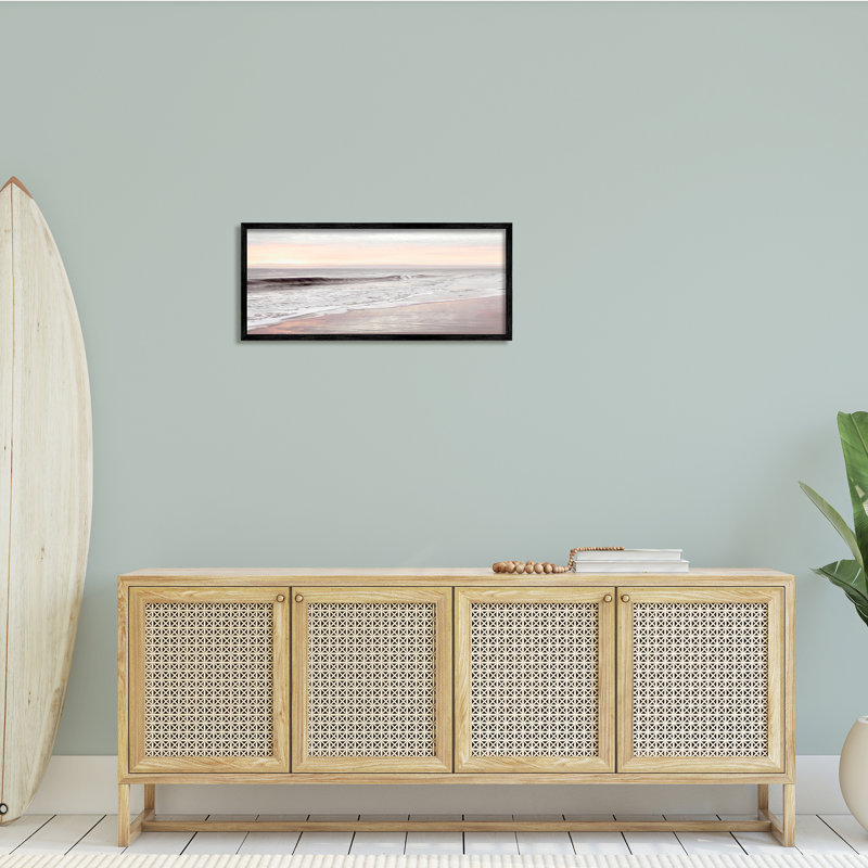 «Tropical Waterfront Sunrise Incoming Tide Beach», photographie panoramique sur toile tendue surdimensionnée par Natalie Carpentieri