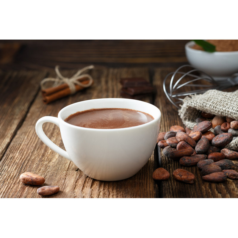 Hot Chocolate In The Cup - Wrapped Canvas Print, 20cm H x 30cm W x 3.8cm D