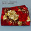 Literie en microfibre à motif rose rouge et or, Queen, 3 pièces avec 2 taies d'oreiller standard-122272232