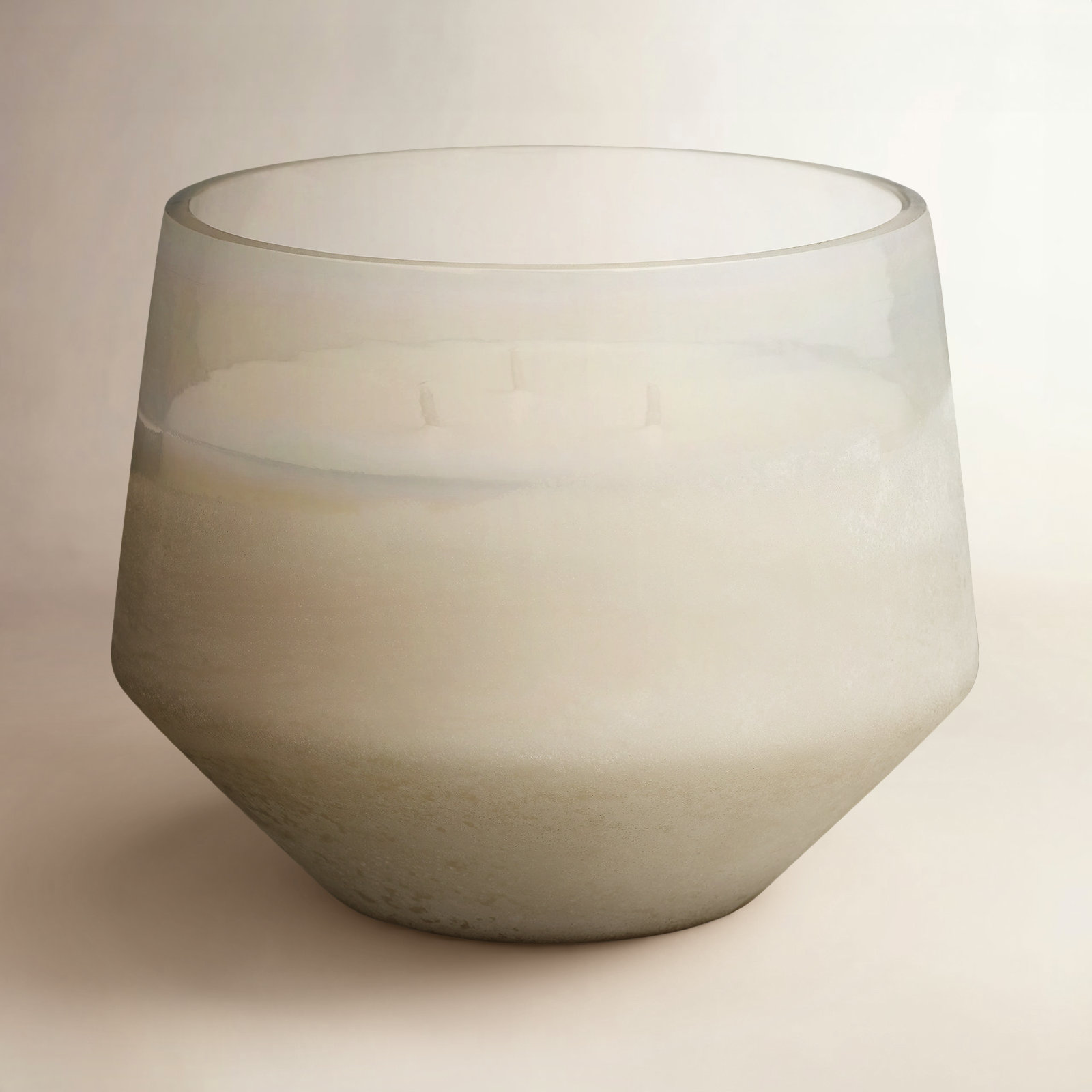 Noble Holiday Winter White Candle, Large Baltic Glass