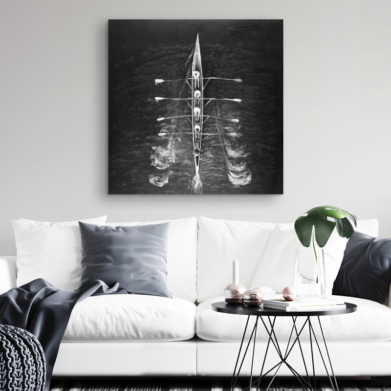 Rowing boat - 32"x32" art on canvas