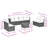  Garden Sofa Set Mix Beige, Light Grey