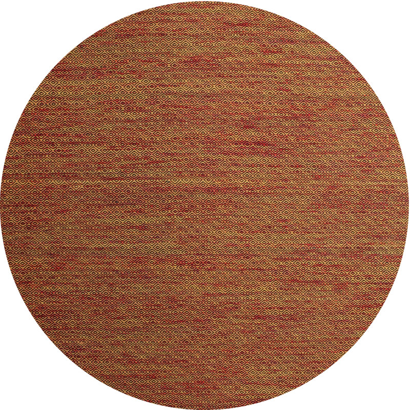 Tapis brun contemporain, Rond 7 pi