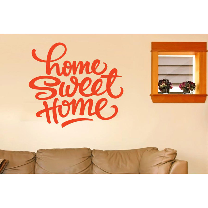 Home Sweet Home Felt Tip Pen Wall Sticker, Aqua Green, Medium