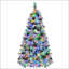 Arbre de Noël enneigé épinette 4 pi avec cônes de pin, sapin de Noël artificiel avec 170 pointes de branches, branches mixtes en PE et PVC, 120 lumières DEL multicolores, 11 modes de clignotants, décorations des Fêtes-1507937874