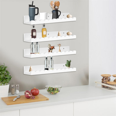 4 Piece Wood Bracket Shelf