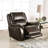 Transitional Style 1Pc Power Recliner Fully Upholstered Pillow Top Arms Espresso Finish Primary Living Room-1691829184