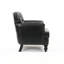 Comfortable Chair In Black With Base And Extra Padding Upholstered Soft Cushioning