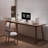 Light-walnut Rectangular Solid Wood Desk-109514303