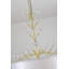 Lustre 6 branches en argent vieilli avec abat-jour en tissu et cristaux
